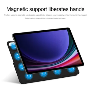 غطاء مغناطيسي من Huwei لجهاز Samsung Galaxy Tab S9 FE S7 S8 Plus S9FE S7FE S9 + S8 + S8 S9 Ultra Talbet يدعم الغطاء الذكي أفضل 10 حافظات سامسونج تاب S8 مبيعا - رقم 6