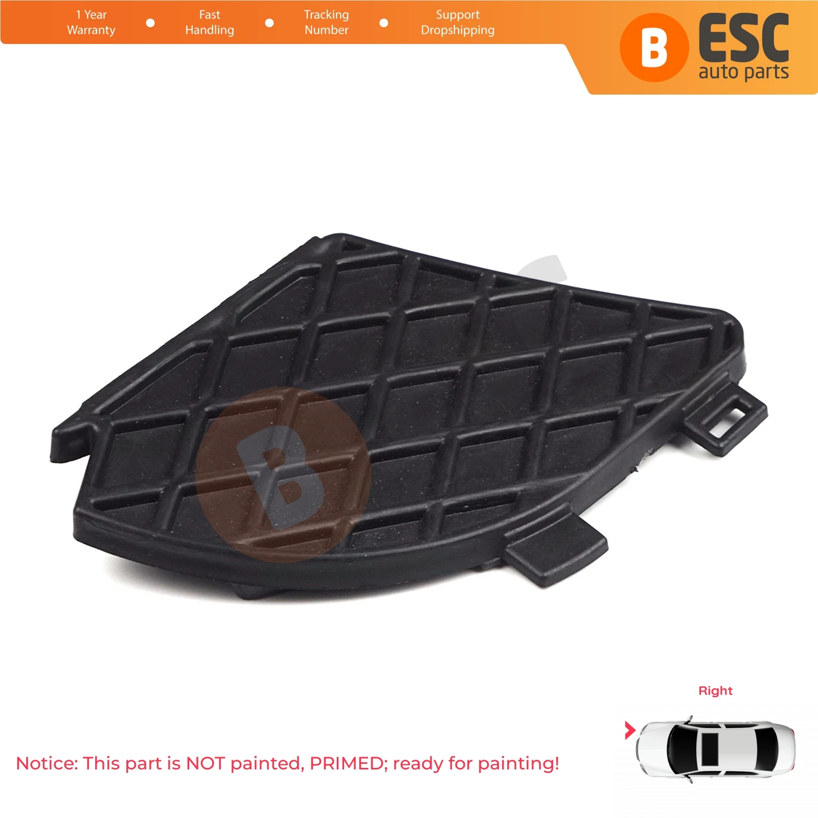 

ESP1099-2 Front Bumper Joint Lower Grille Fog Light Cover Right 2108850253 for Mercedes E Class W210 E320 E430 E55 AMG 1999-2003