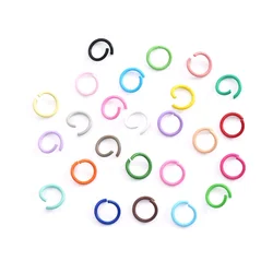 100pcs 6 8 10 mm Colorful Metal DIY Jewelry Findings Open Single Loops Jump Rings Split Rings Connectors For DIY Jewelry Making