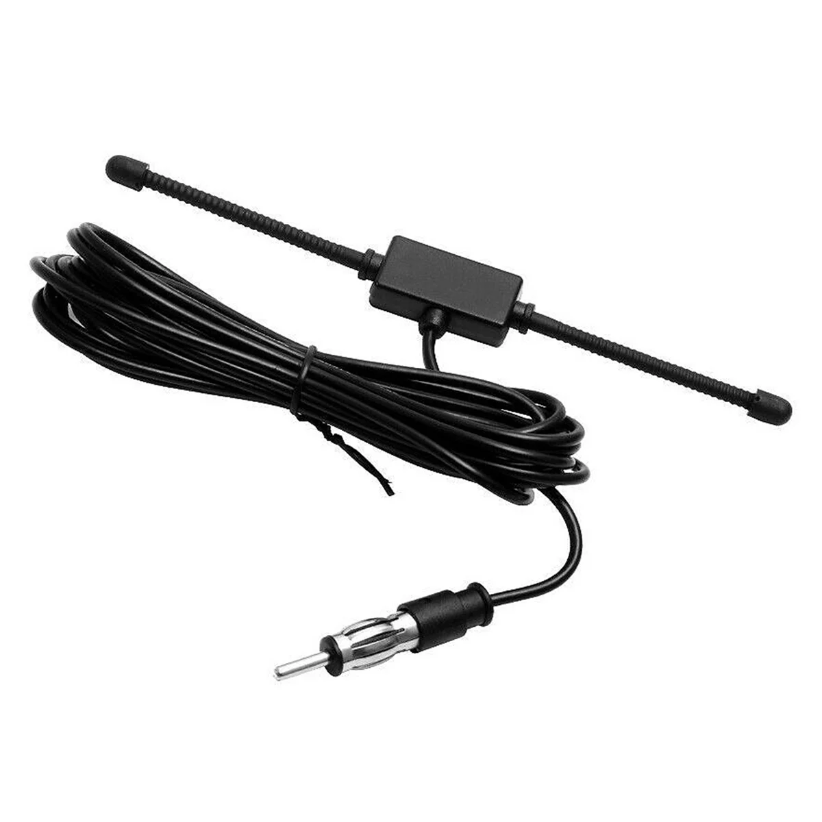 1X antena dipolo Universal para coche, antena de Radio Estéreo AM FM, de vidrio, montaje adhesivo, color negro