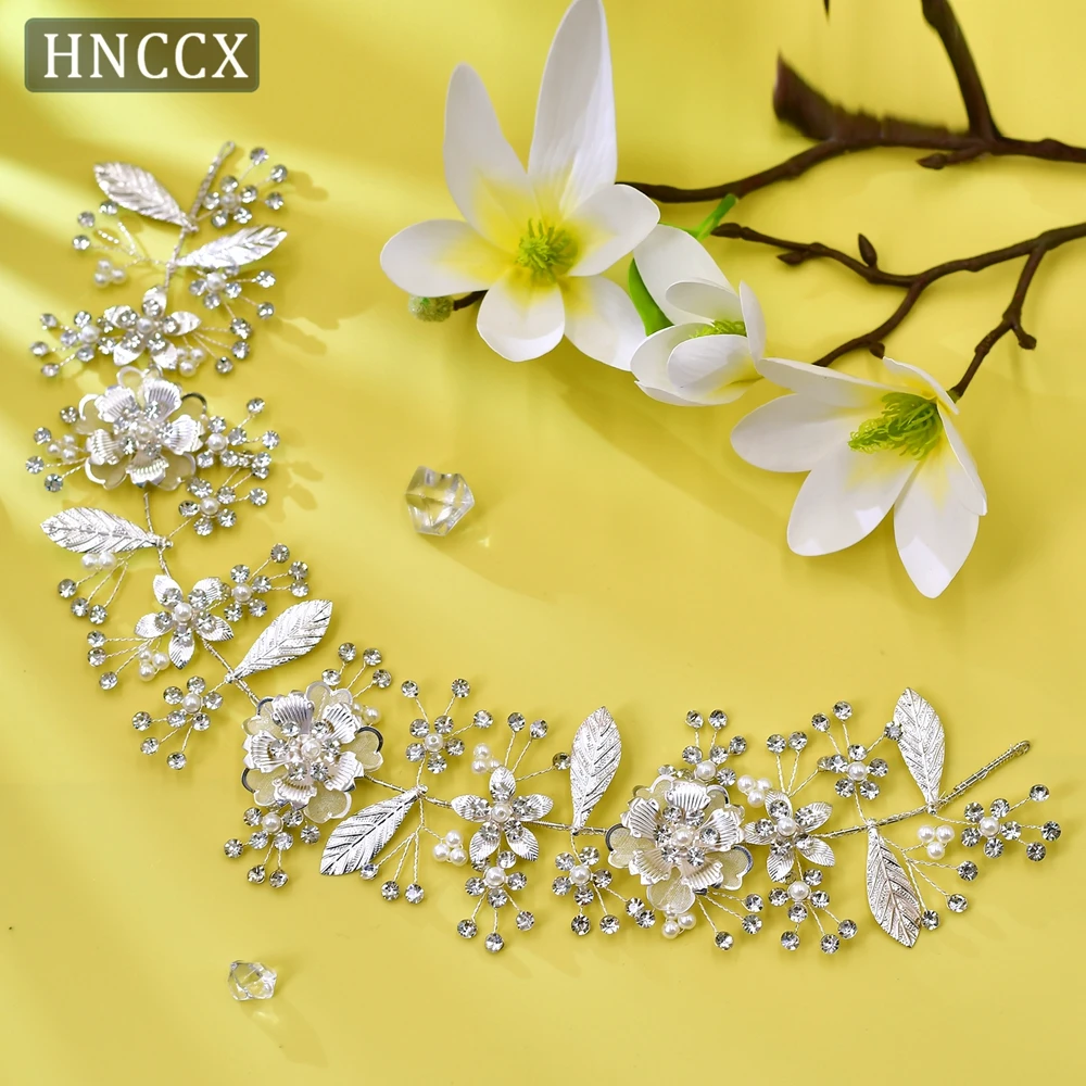 

YouLaPan Rhinestone Headband Alloy Flowers Hairbands Elegant Women Headpiece Bridal Wedding Hair Accessories with Leaves HP519