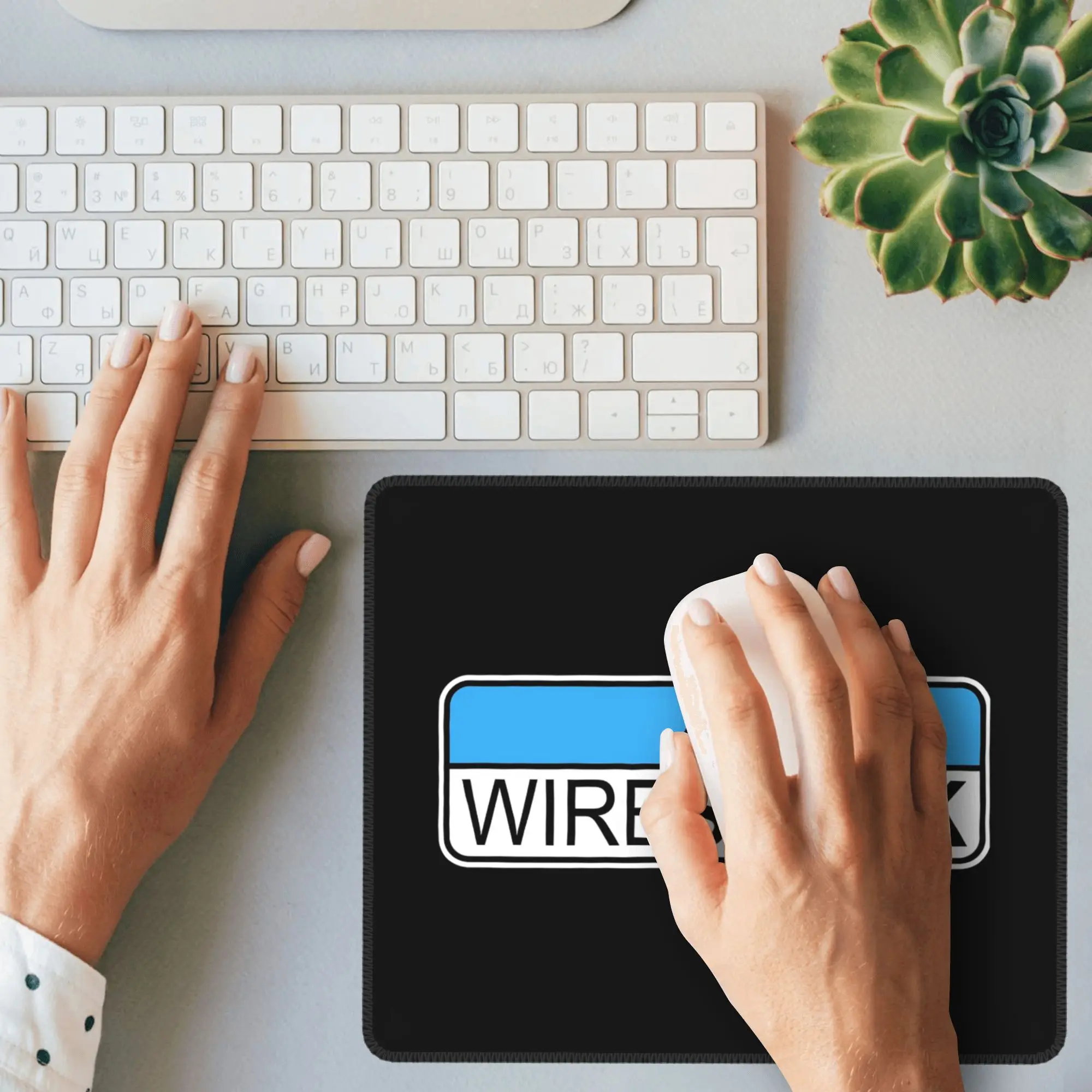 Wireshark Hi-Res Logo لوحة ماوس أفقية لوحة مفاتيح الكمبيوتر ماوس حصيرة ألعاب الكمبيوتر المحمول حصيرة مكتبية ملحقات المكتب مفارش الطاولة