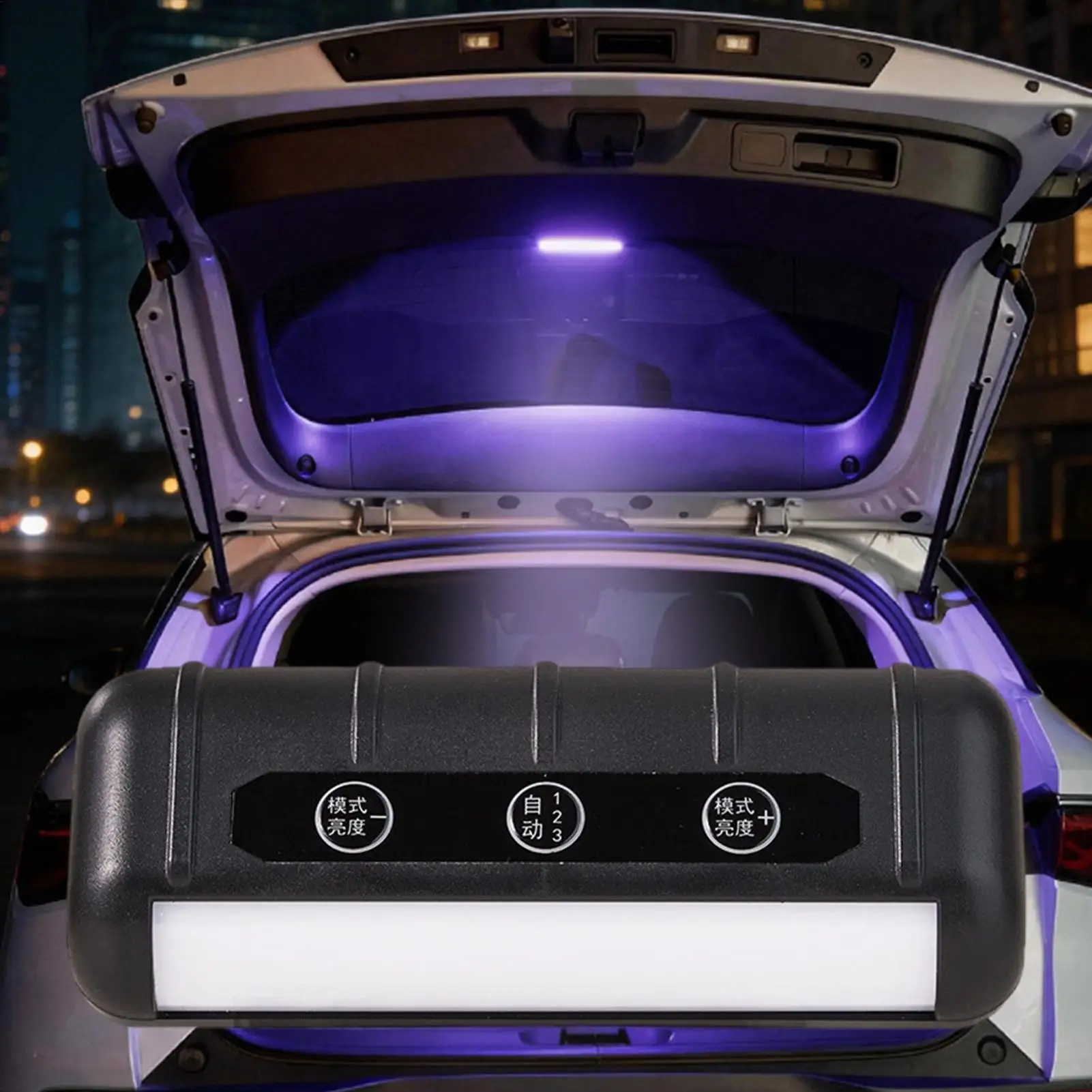 3 Modes Solar Car Trunk Light Motion Sensor Lighting Truck Interior Lights for Commuting Road Trip Vehicles Trailer Sedan Pickup