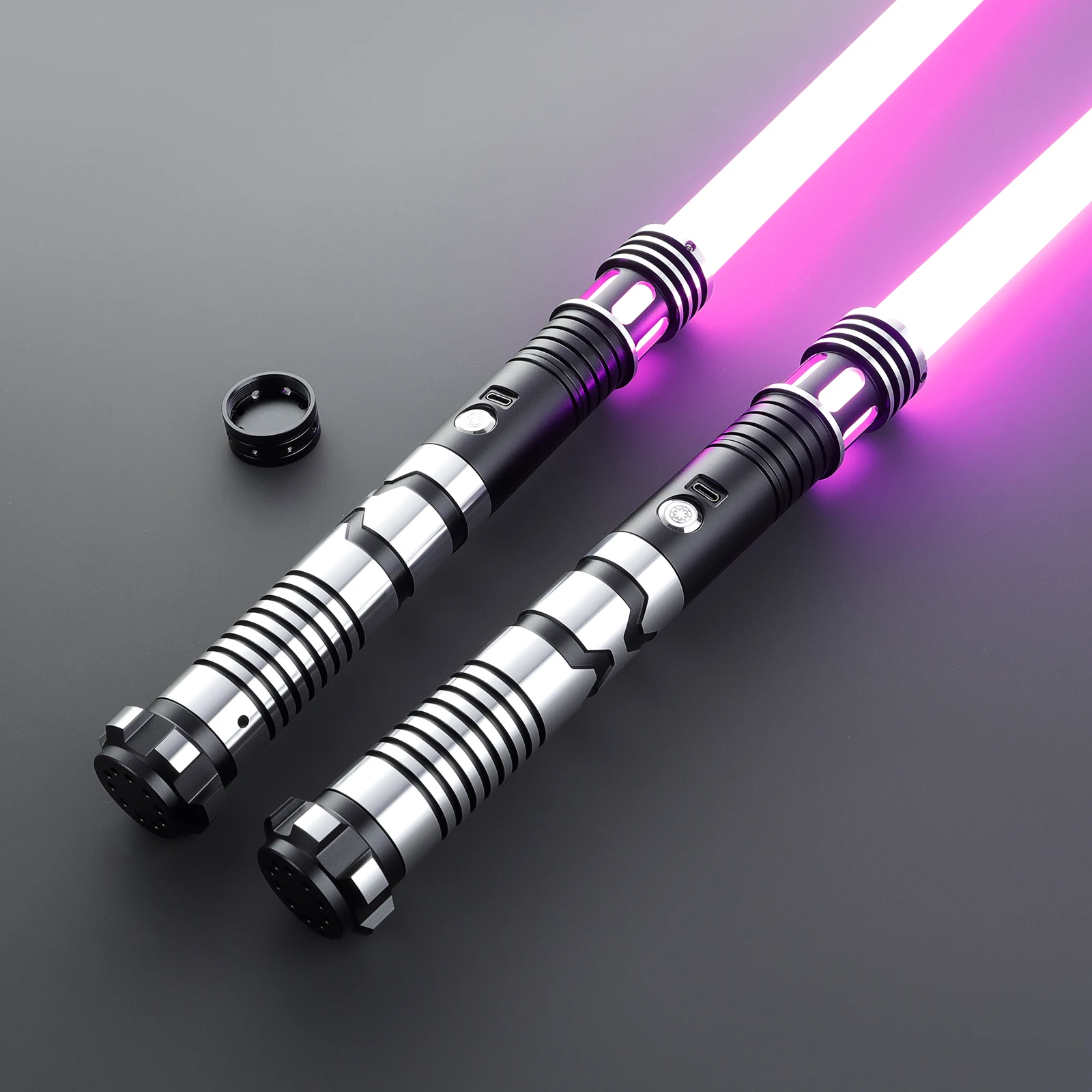 LGT Saberstudio Metal Hilt Force Heavy Dueling 2 PCS Light Saber Motion Control Sensitive Smooth Swing Infinite Color Changing