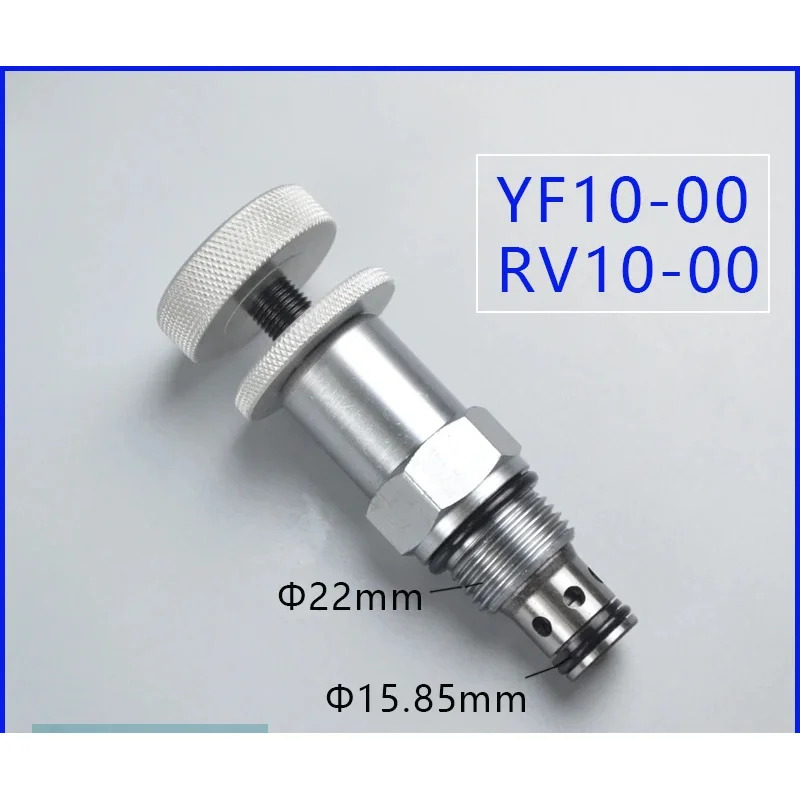 Hydraulic Pressure Regulating RV10-00 Direct-acting Large-handle Threaded Cartridge Relief Valve YF10-00