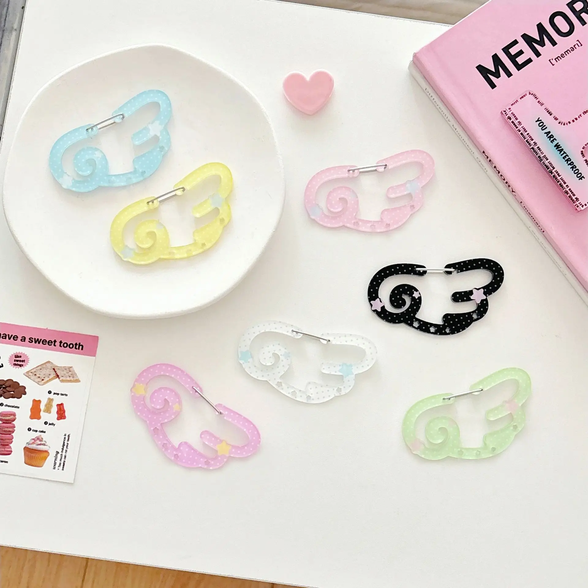 Portable Acrylic Pendant Handbook Decoration Keychain Charm Ita Bag Buckle Backpack Accessories For Everyday Use