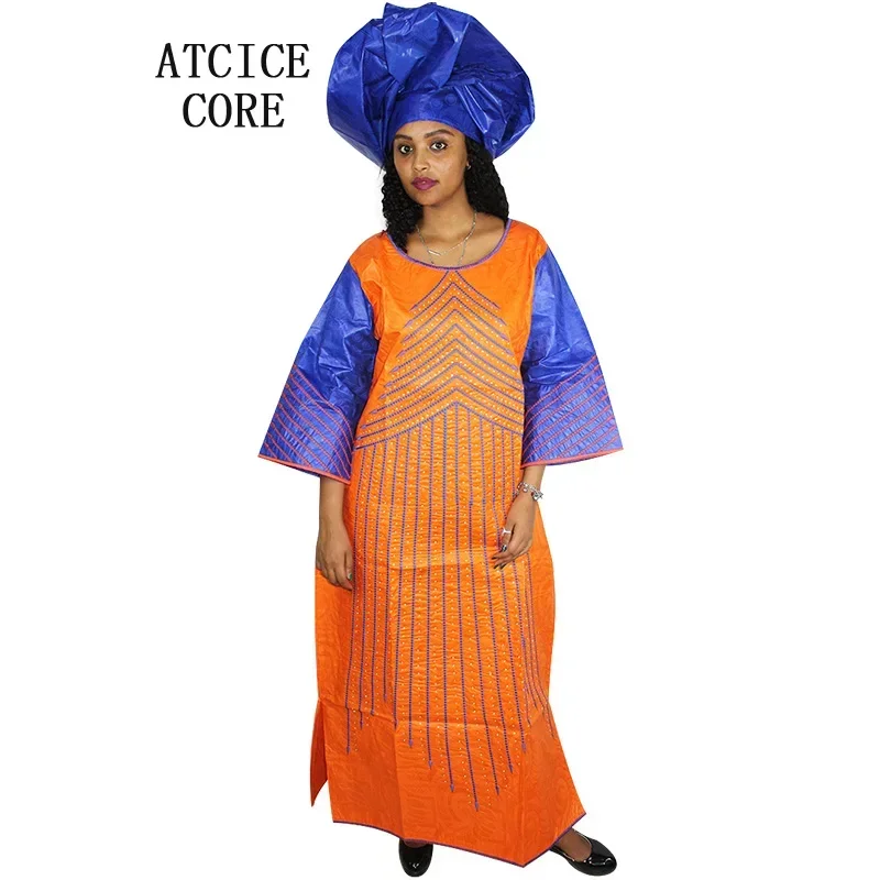 African Bazin Riche Embroidery Design Dress African Dresses For Woman Lady Dress Long Dress