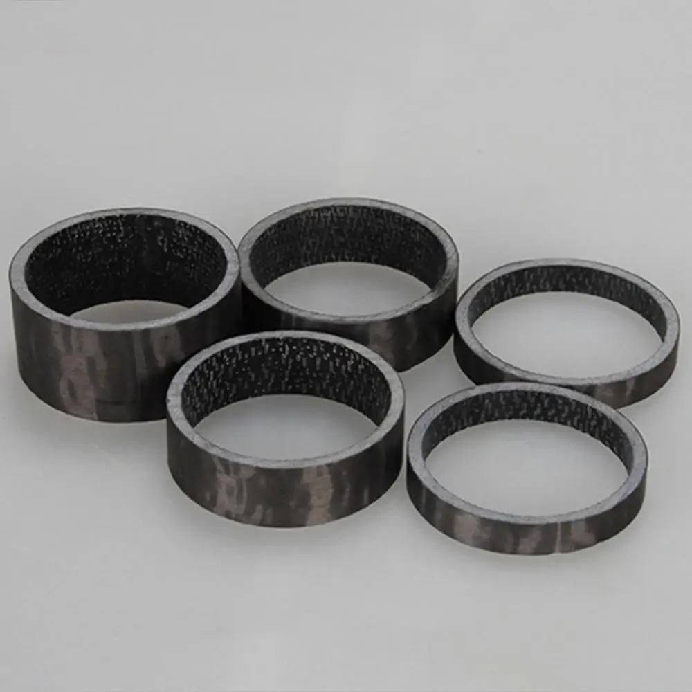 5Pcs Bicycle Carbon Fiber Washer Road Bicycle Headset Stem Spacer Kit  MTB Front Fork 5mm 10mm 15mm Road Bike Accessories