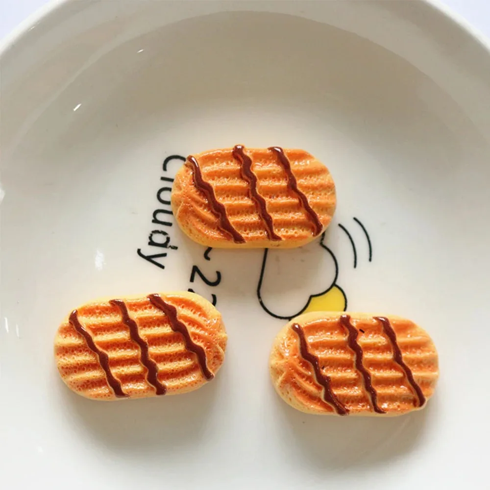 8 Stück Miniatur-Harz-Cabochons mit flacher Rückseite aus der Cookie-Serie für Haarnadeln, Scrapbooking, DIY, Heimdekoration, Bastelzubehör – Detail 14