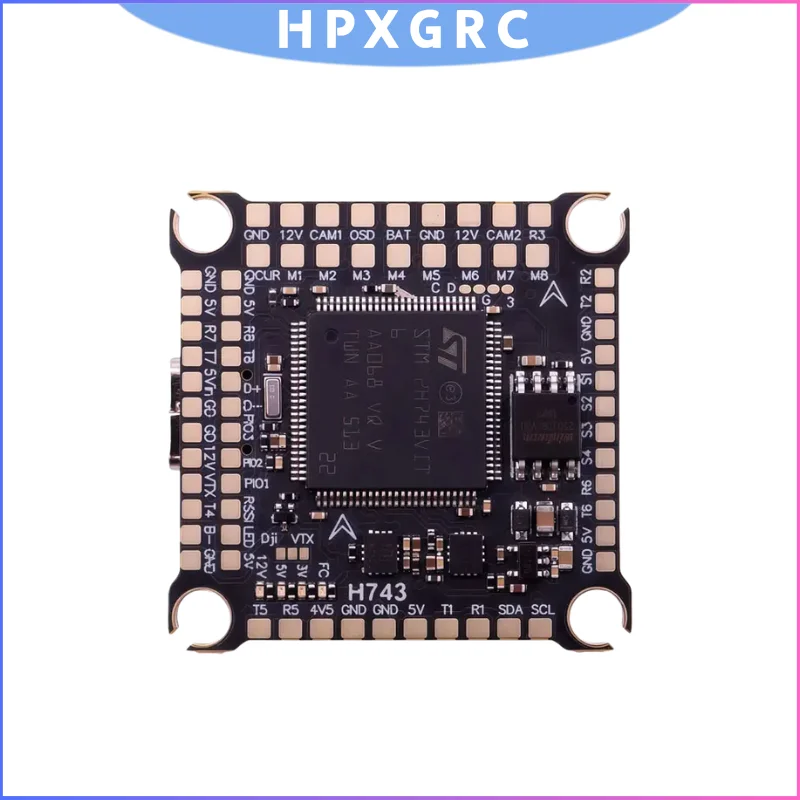 

HPXGRC H743 Высокопроизводительный FC, двойной ICM42688P с черной коробкой емкостью 16 МБ для гоночного дрона FPV Freestyle 30,5 мм
