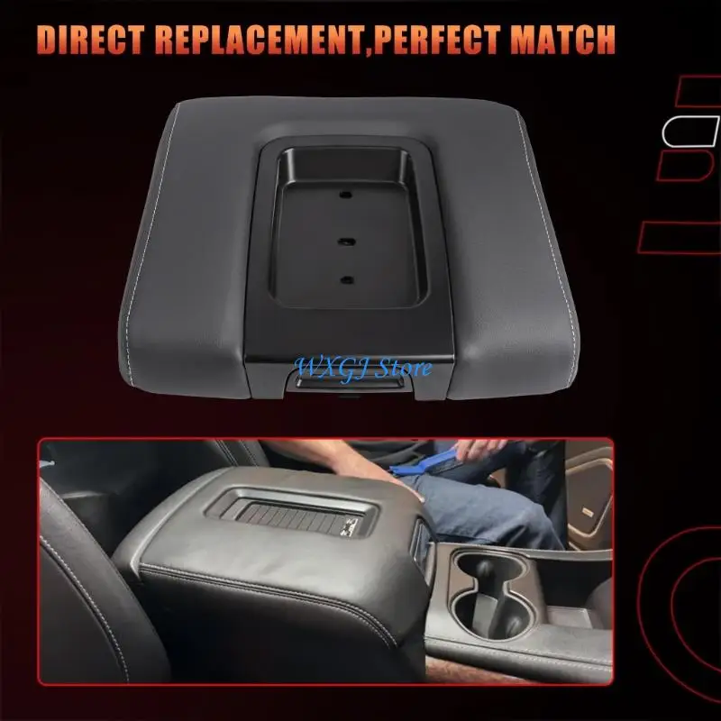 37JE Replacements Armrest Lid Assembly For 2007 2014 Suburban Black Console Cover 5