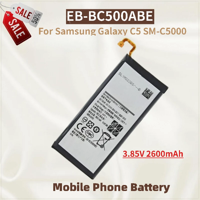 

Phone Battery EB-BC500ABE 3.85V 2600mAh For Samsung Galaxy C5 SM-C5000 Brand New High Quality Replacement Battery