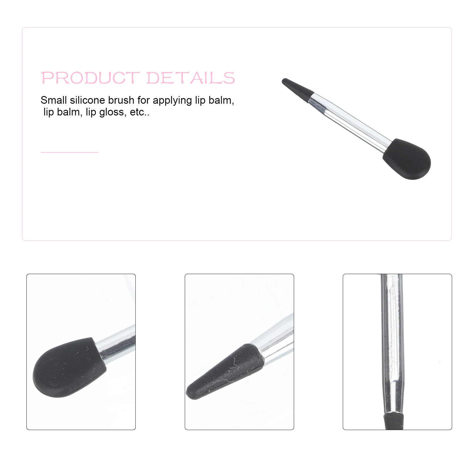 

20Pcs Silicone Lip Brush Microphone Shape Eyeshadow Applicator Soft Gentle Makeup Tool for Lipstick Lip Gloss Professional