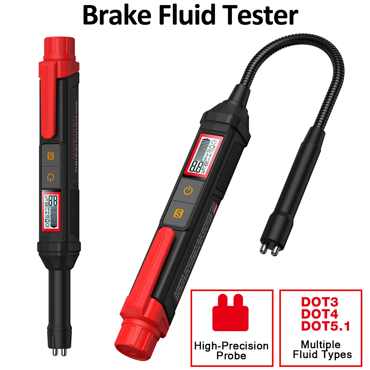 Universal Brake Fluid Tester Automotive Brake Fluid Brake Oil Testing Pen Vehicle Brake Fluid Tester for DOT3/DOT4/DOT5.1