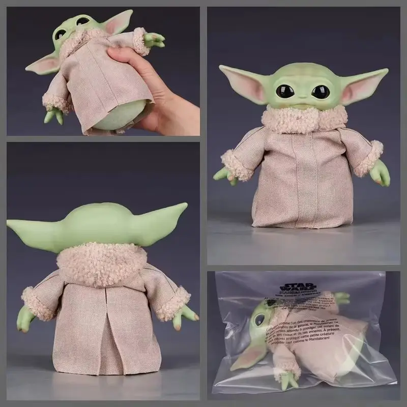 17cm Anime Baby Yoda Action Figures Baby Yoda Mini With Clothes Doll Trendy Toys Desktop Ornaments Toys Model Collection Gifts image 5