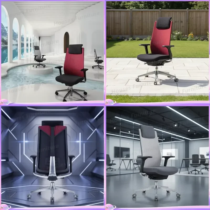 Ergonomic Office Chair High Back Mesh Computer Gaming Chair Adjustable Swivel Executive Desk Seat with Lumbar Support for