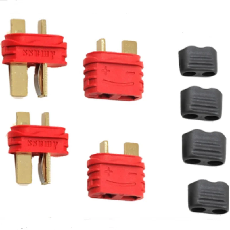 2/5/10 Pairs AMASS Upgrated Sheathed T Plug Connectors Dean Style with Protection Cover for RC Battery ESC Motor Controller