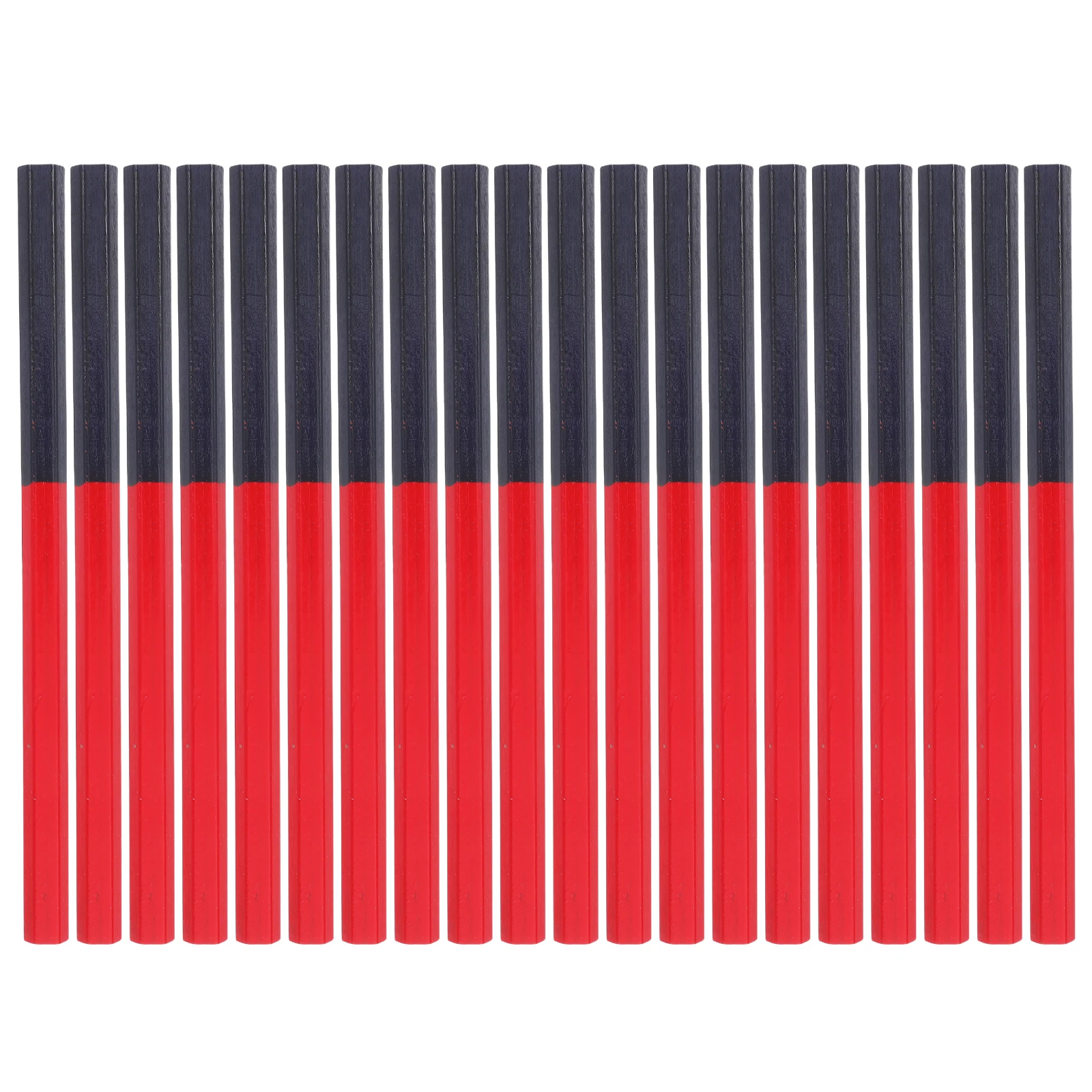 

20pcs Red Dual-head Wooden Pencils Hexagonal Anti-slip Grip Commercial Pencils for Drawing Marking Writing School Office
