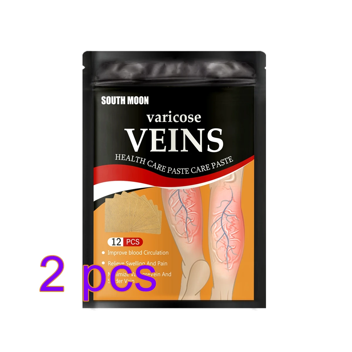 

24Pcs Varicose Veins Treatment Patch Legs Sore Swelling Plaster Promote Metabolism Promote Smooth Blood Circulation for Men Wome