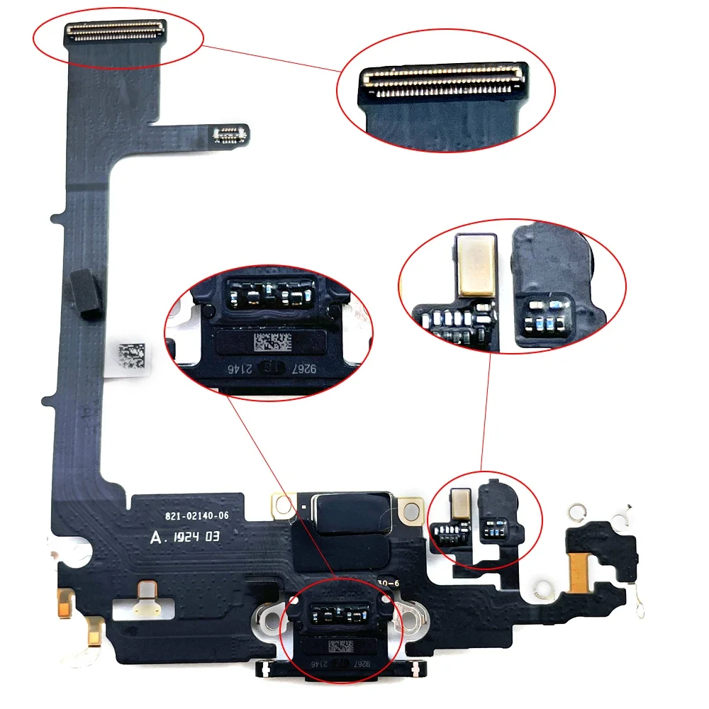 New USB Charging Port Charger Board Flex Cable For iPhone 11 Pro 11Pro Max Dock Connector With Microphone