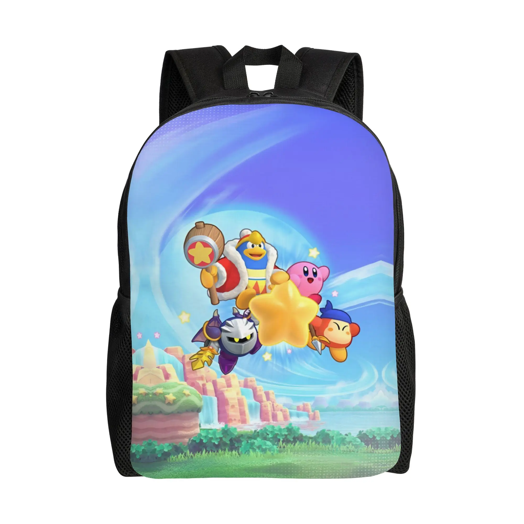 Mochilas Personalizadas de K-Kirby para Mujer y Hombre, Mochila Básica para la Universidad, Escuela, Bolsas de Dibujos Animados