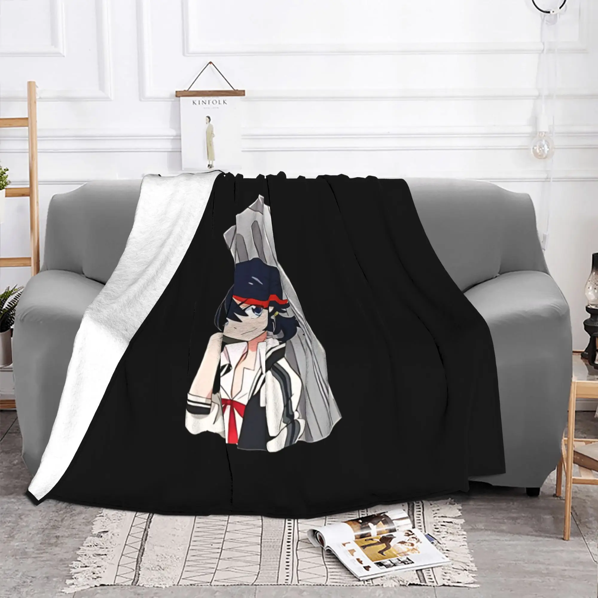 1PC Home Cute Room Decor fighter  Blanket Throw Blanket Kill la Kill Novelty Warm Blanket All Season