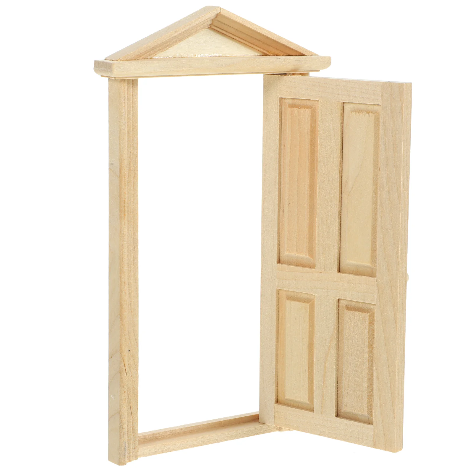 Kids Toys Mini Wooden Door Craft House Gate Model Decorative Furniture Small Simulation Miniature Tiny Child