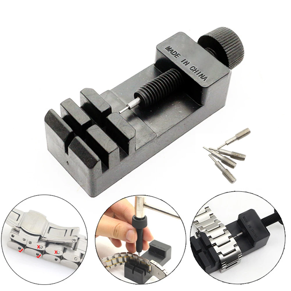 Practical Link Pin Remover Watch Strap 5pcs Set Adjuster Black Easily Link Pin Opener Plastics Quickly Remover