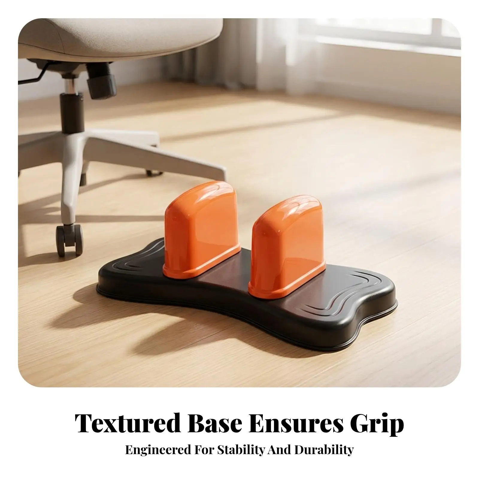 Deep Tissue Back Massage Instrument with Curved Base and Raised Kneading Nubs for Tension Relief at Home