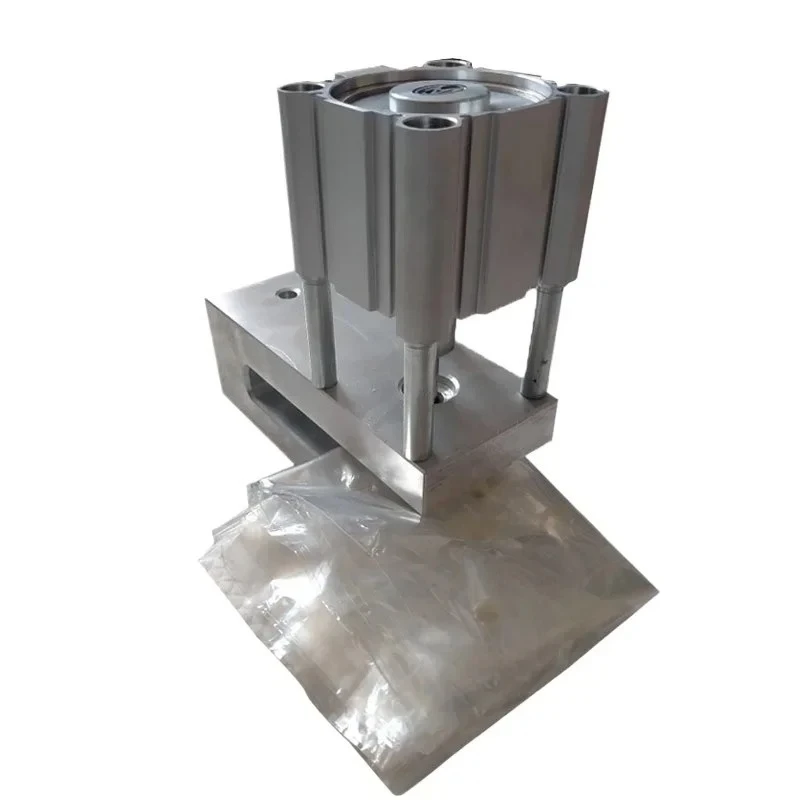 Pneumatic punching machine, plastic bag, glass bag opening