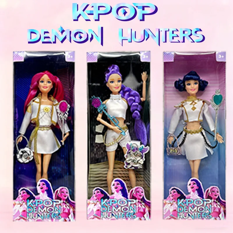 

Kpop Охотники на демонов Фигурка Игрушка Дерпи Тигр Руми Мира Зои Киска Тема Песня из красочных огней для фанатов Рождественские подарки