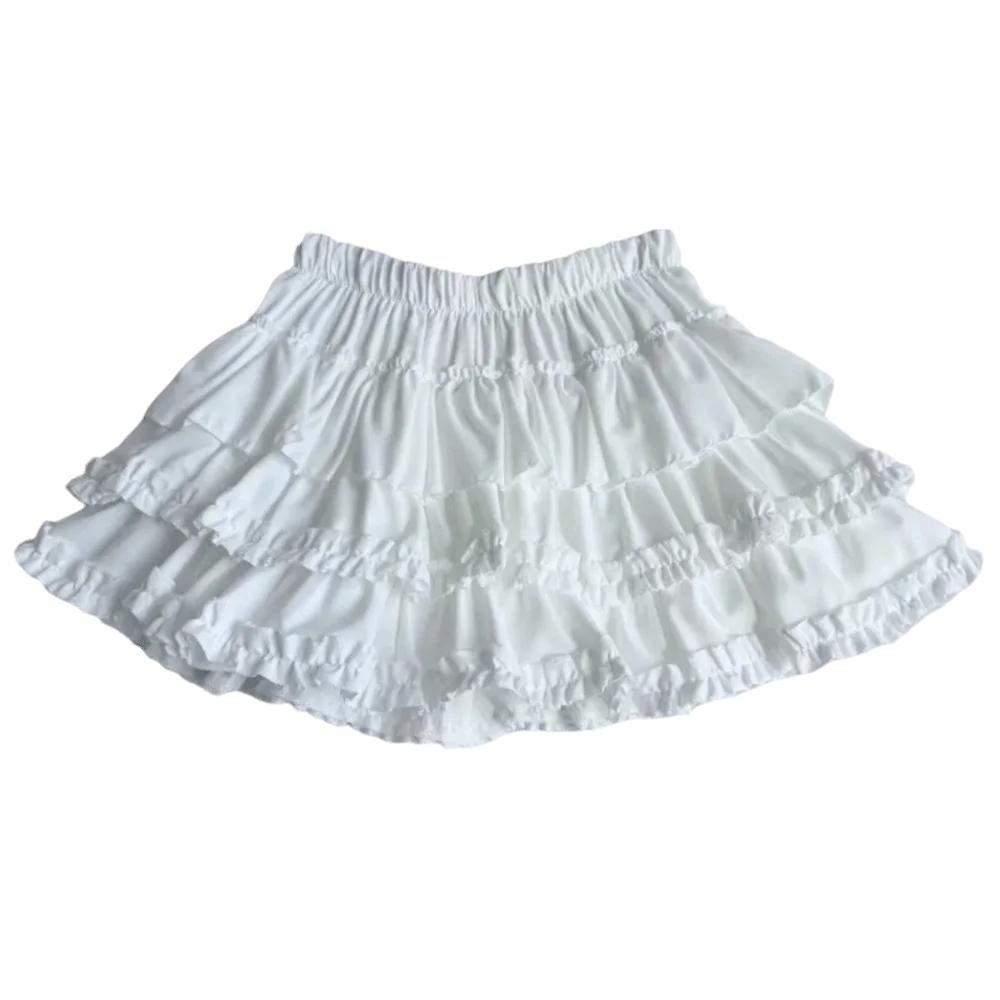 High Waist Pleated Bubble Skirt Ruffle Hem Short Puffy Cake Skirt Pleated Design Bubble Style Balloon Skirt Women Fashion