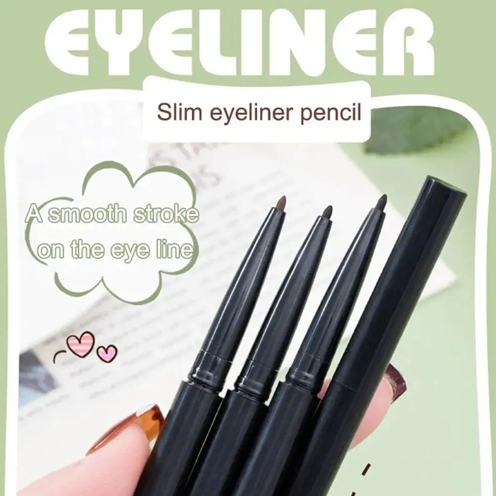 Delineador de Ojos de Punta Delgada para mujer, lápiz de Gel resistente al agua, larga duración, secado rápido, herramienta de delineador floreciente, sin bolígrafo, Cosméticos I3X7