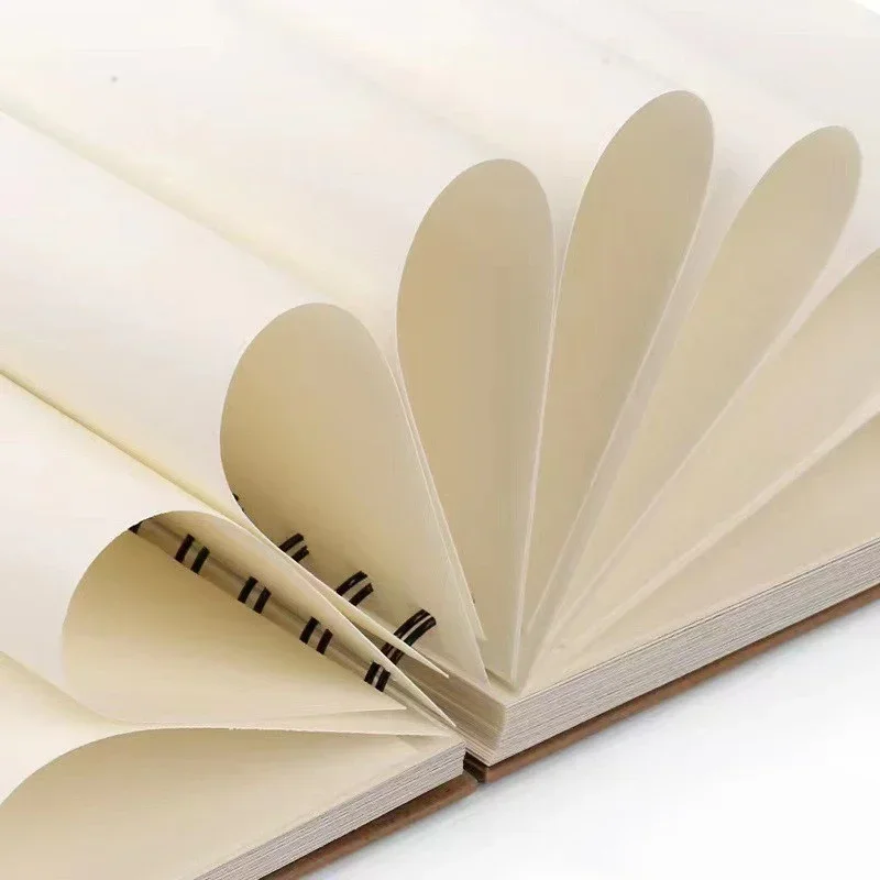 Imagem -03 - Papel Kraft Art Sketchbook Espiral Bobina Livro Material Escolar Escritório Desenho Notepad Estacionária a3 a4 a5 8k 16k 160gsm
