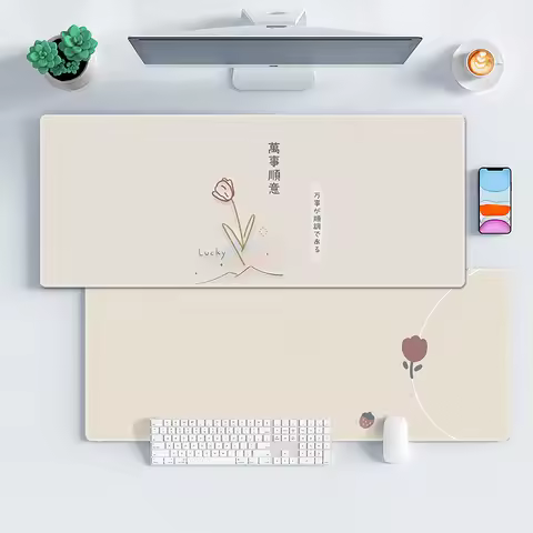 DIY Mouse Pad Gaming Simplicity Flower Aesthetics Computer Mousepad XXL Playmat Natural Rubber Office Carpet Computer Mice Pad