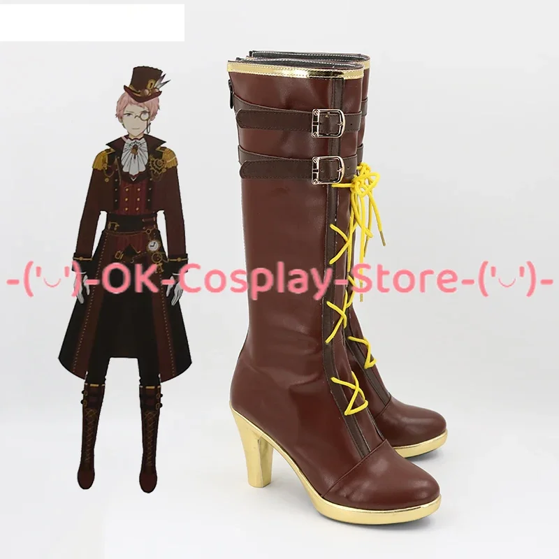 Itsuki Shu Cosplay Shoes Game Ensemble Stars Cosplay Props PU Leather Shoes Halloween Carnival BootsCustom Made