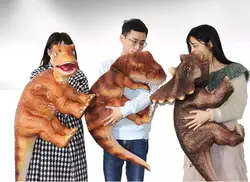 Cute Hand Control Silicone Realistic T-rex Baby Animatronic Dinosaur Raptor Puppet Cosplay Costume