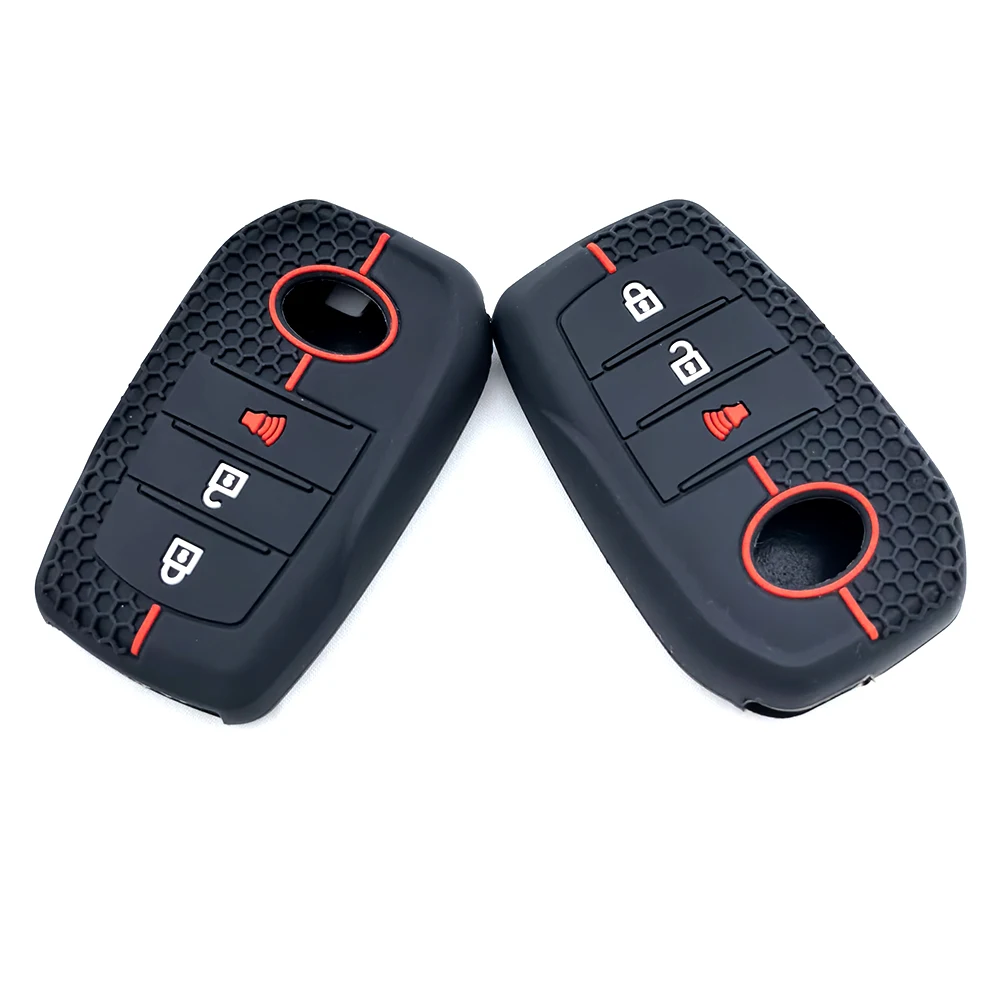 

3-кнопочный силиконовый автомобильный брелок, чехол-держатель, кольцо-цепочка для Toyota Sienna Mirai Hilux Venza Harrier Tundra RAV4 Prime Alphard