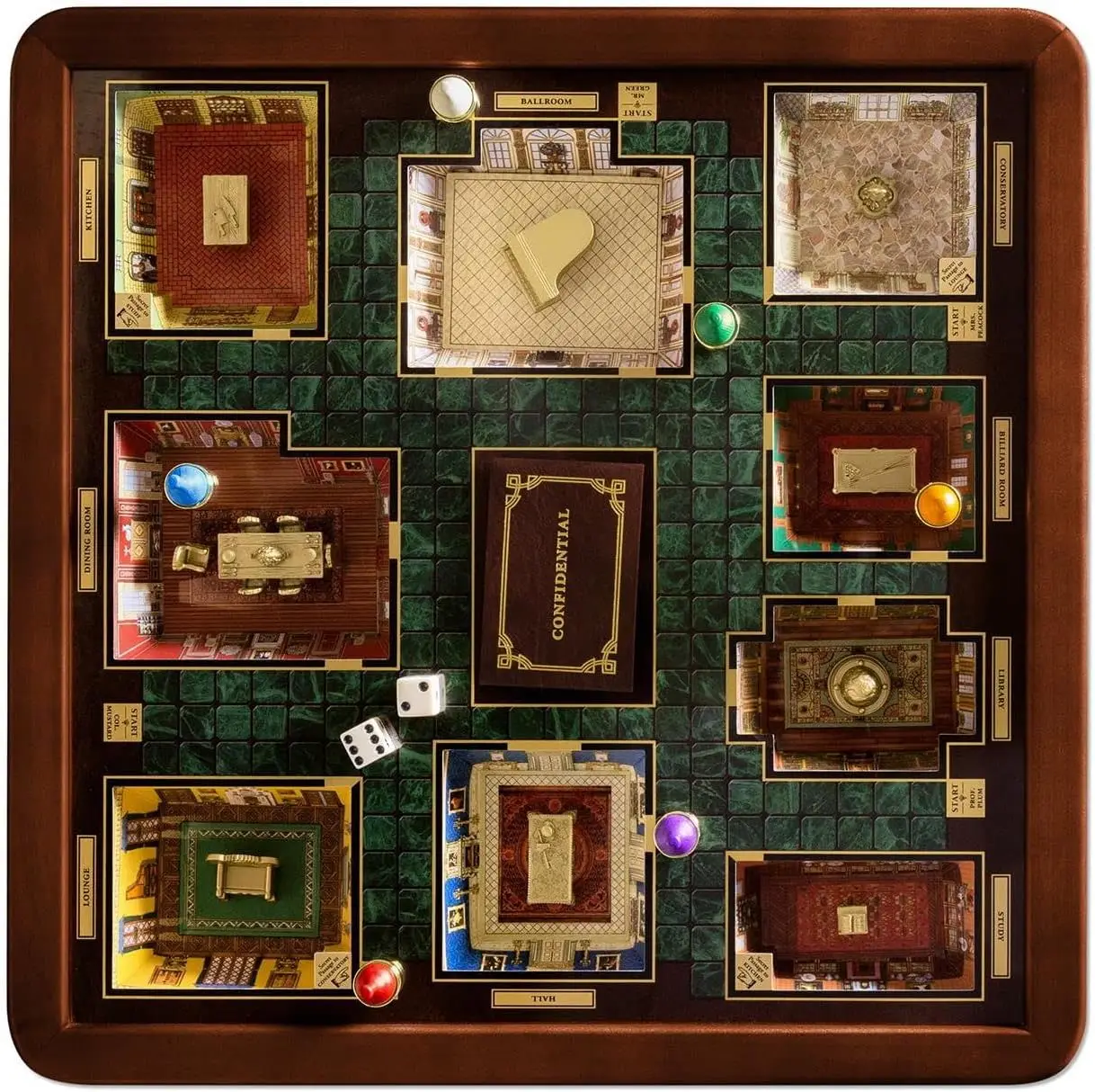 Game Company Clue Luxury Edition Board Game with Wood Cabinet