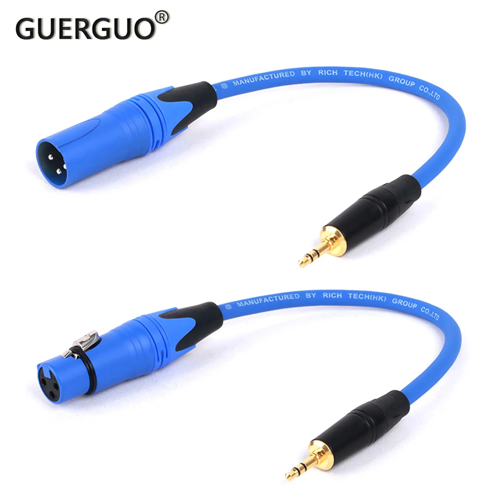 1PCS 3.5mm(1/8) TRS Male Jack Audio Converter Headphone Adapter To XLR 3Pin Female/Male Connector for Microphones Guitar Etc