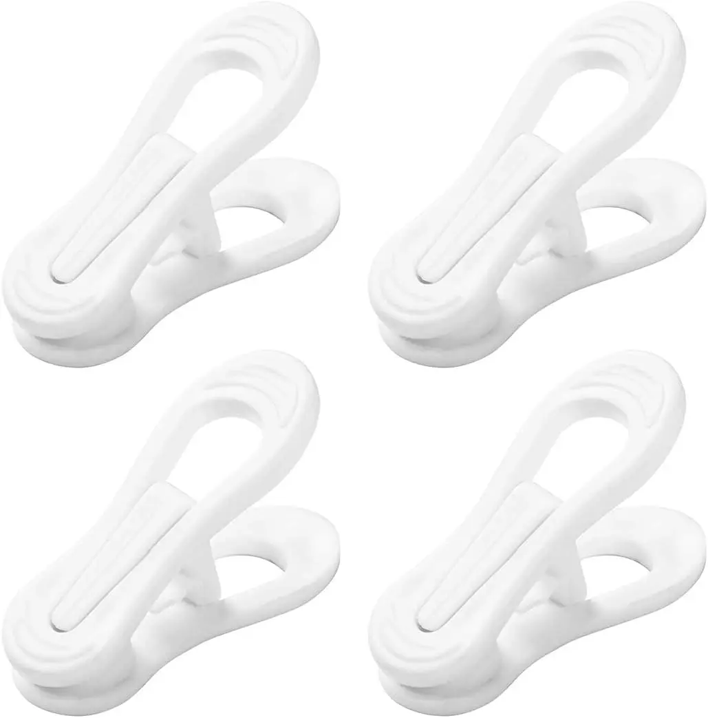

20 Pcs Multi-Purpose Clips for Hangers, White Plastic Clips for Organizing Clothes