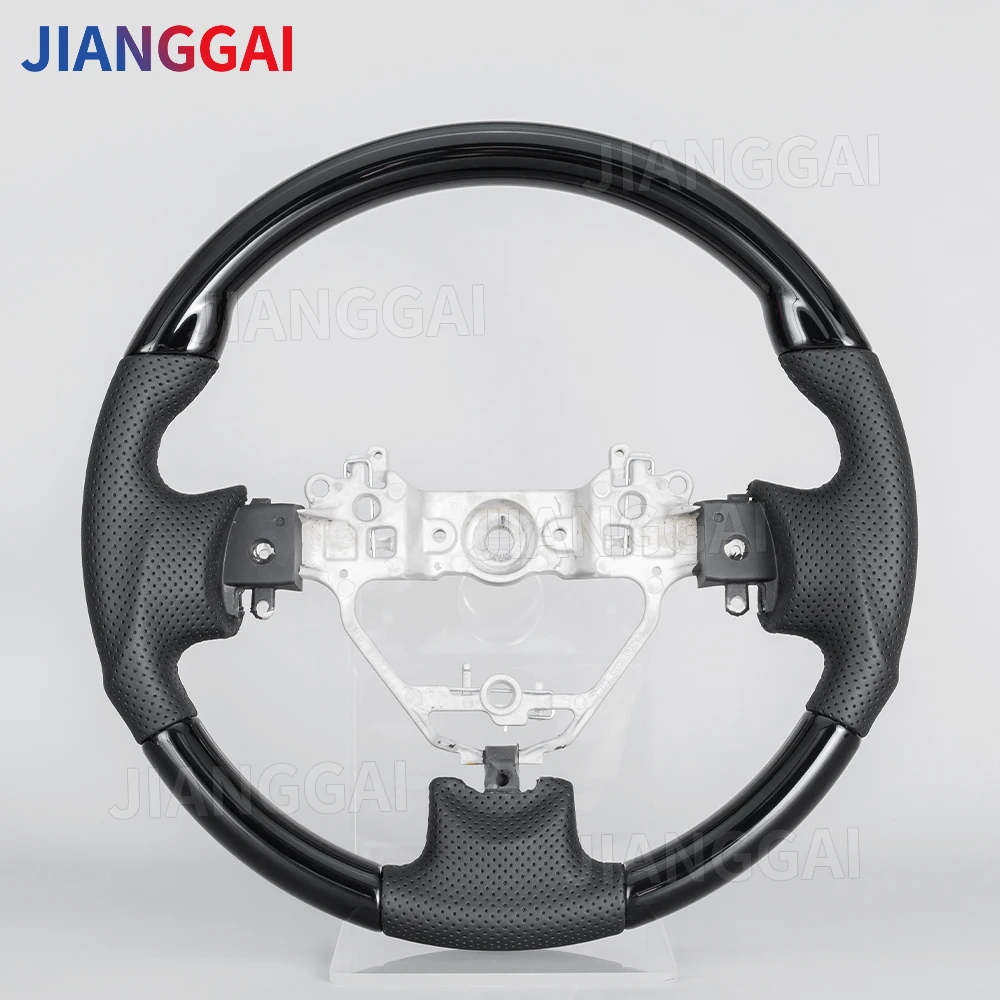 

Piano Black Wooden Steering Wheel for Suzuki Jimny 08-18 Suzuki Swift 11-17 Perforated Leather Steering Wheel Car Accessories