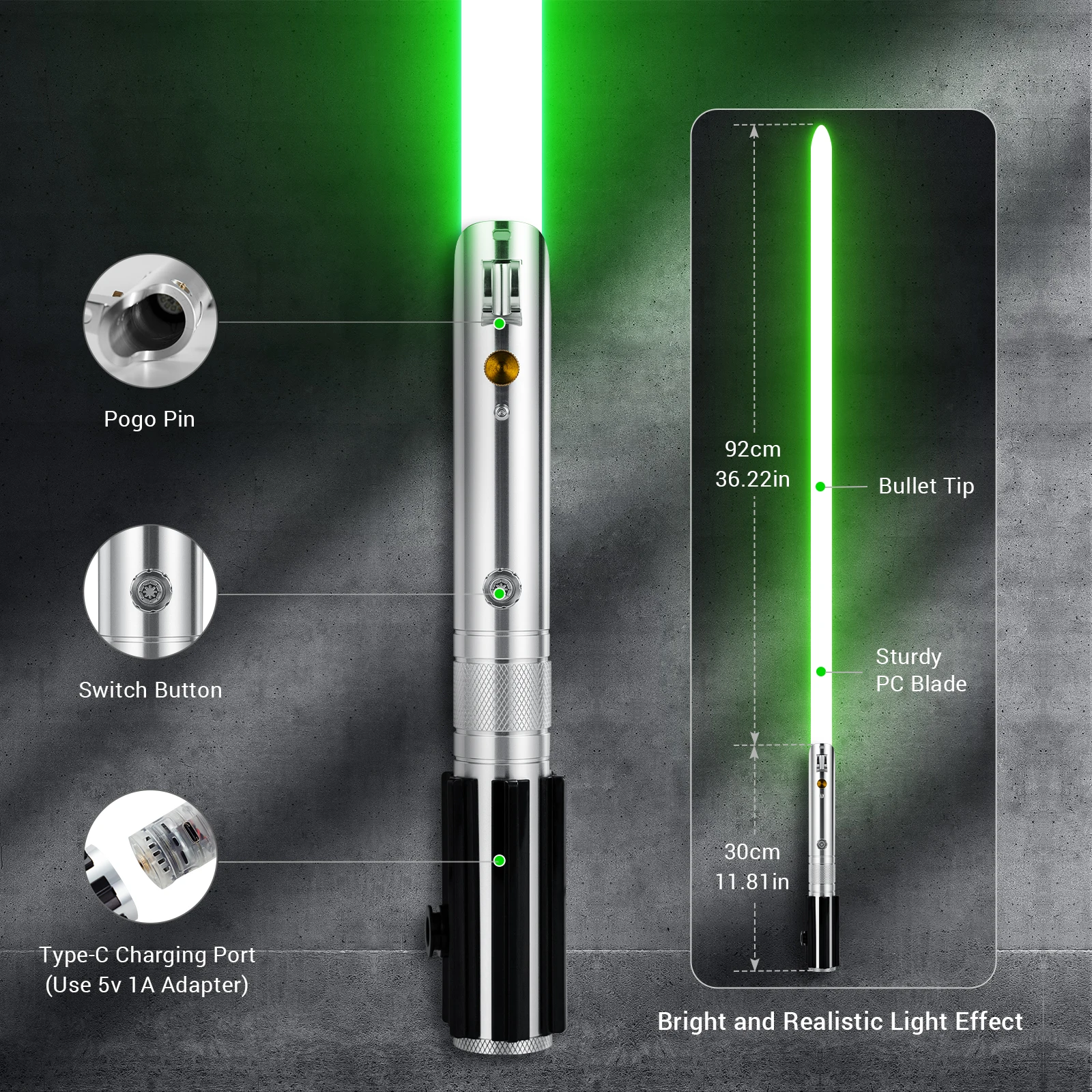 Anakin Skywalker Sable de luz Xenopixel 3.0 Aplicación de oscilación suave Control Cambio de color