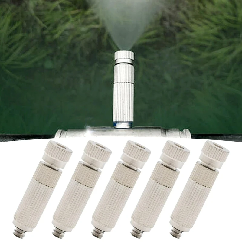 

Heavy Duty Brass Misting Nozzles 0.4mm Filtered Orifice Corrosion Resistant Cooling Sprays 10PCS B03E