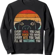 Polarshe-Sudadera de cuello redondo para hombre y mujer, suéter Unisex de cuello redondo, estilo Retro, perro I will Be Watching You