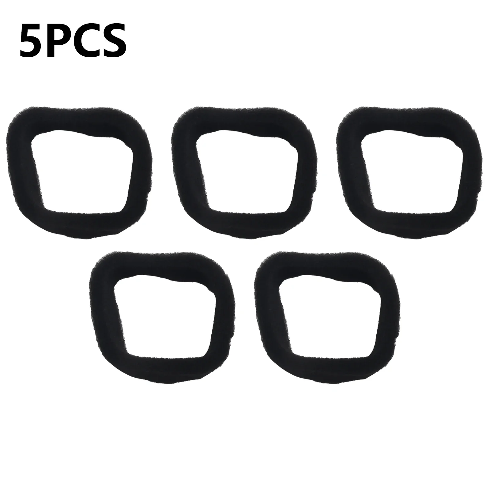 5pcs Black Air Filter Sponge Garden Power Tools Accessories Lawn Mower Trimmer Strimmers Replacement Parts 50mm X 43mm