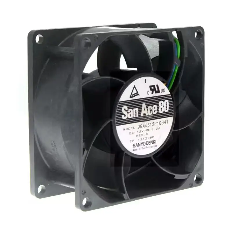 

New High Speed 12V Ball Bearing Cooling Fan 80mm X 80mm X 38mm 9GA0812P1G641 1.2A 9950RPM,for Miner Fan Powerful Cooler