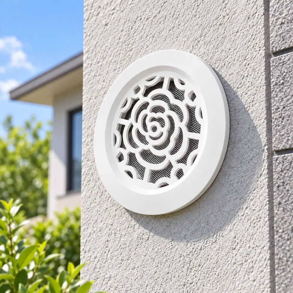 Adjustable Round Air Vent Rotatable Louvers Air Conditioning Outlet Circular HVAC Diffuser Ceiling Vent Grille Air Outlet Grille