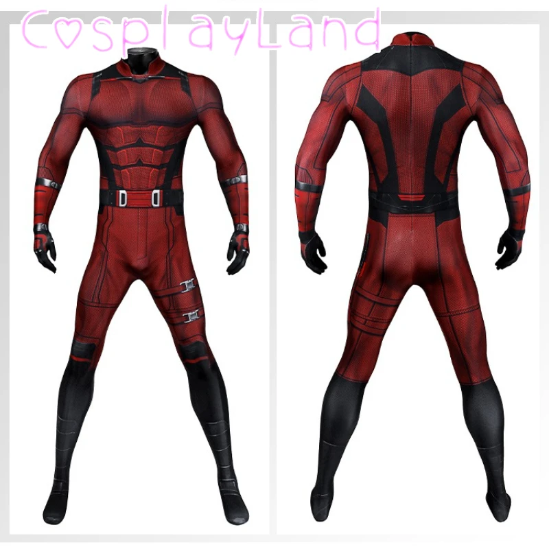 

Red Matt Murdock Cosplay Costume Adult Man 3D Printed Zentai Suit Outfit Reborn Halloween Comic Con Superhero Jumpsuit Costumes