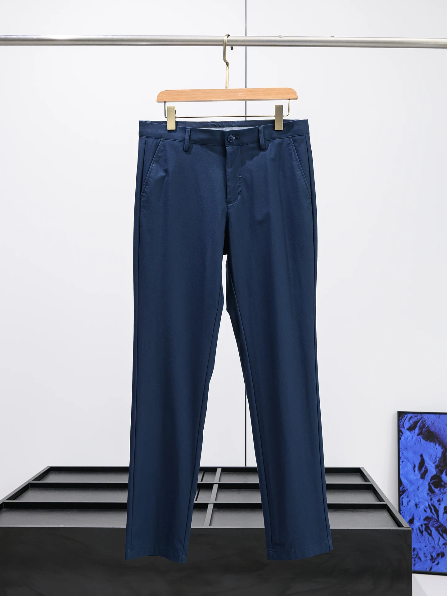 

Smooth Non-iron Men's Casual Pants Spring Summer Business Commuting Anti-wrinkle Drape Straight Leg Comfortable Breathable